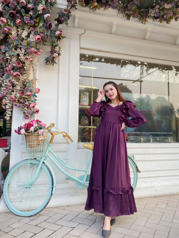Glamour - 1PC Solid Premium Silk Maxi