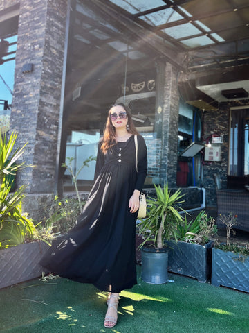 Bold - 1PC Solid Double Georgette Maxi