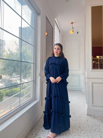 Abaya - 1PC Solid Double Georgette Maxi