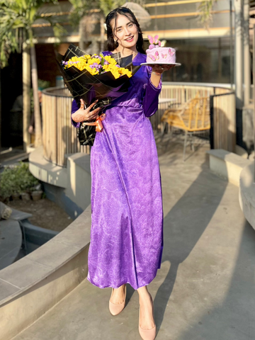 Purple Luxe Velvet Maxi
