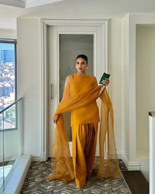 Raw Silk Farshi Outfit