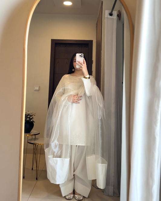 Raw Silk Farshi Dress