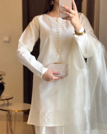 Raw Silk Farshi Dress